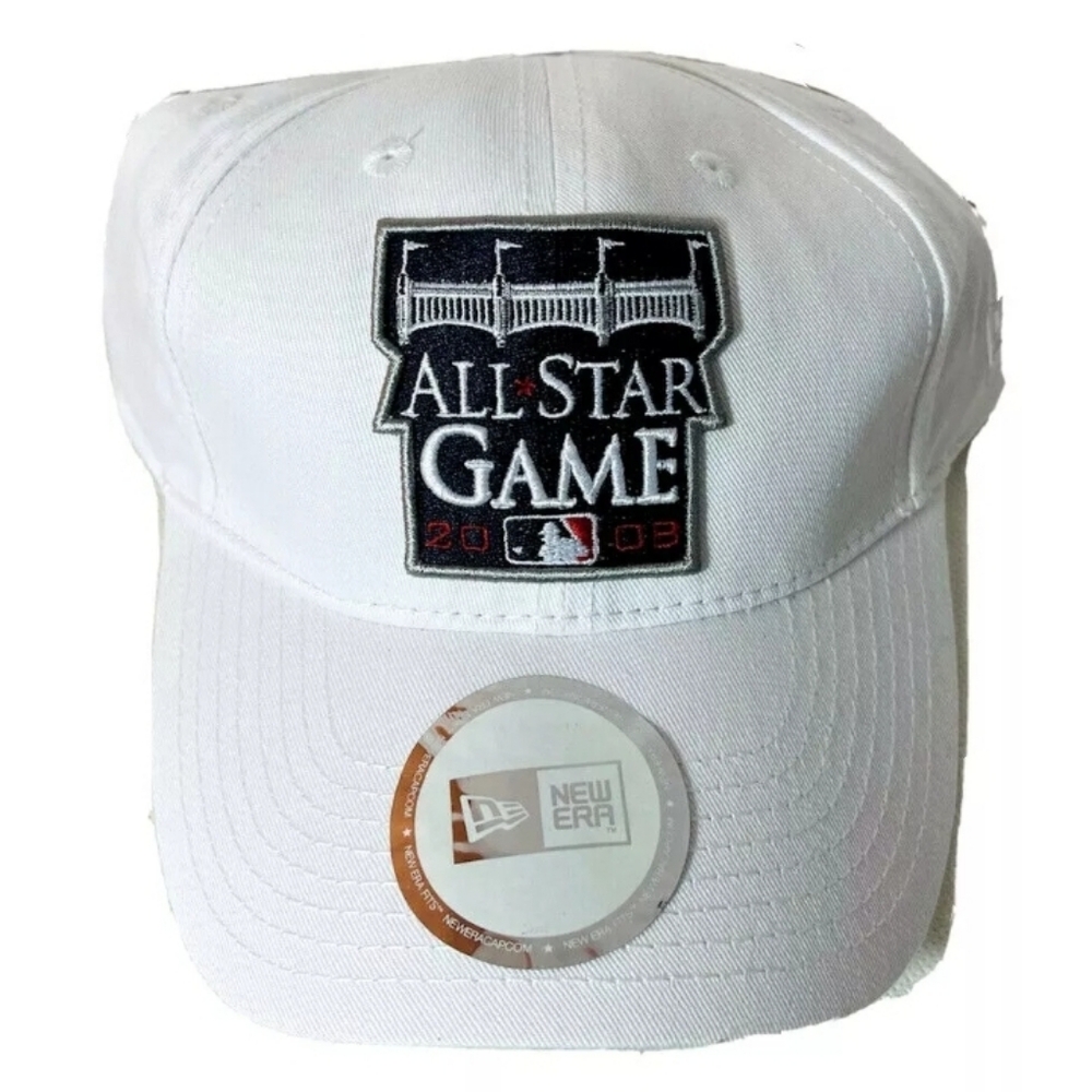 New Era All Star Game 2008 Baseball Hat White Strap Back One Size Fits Most